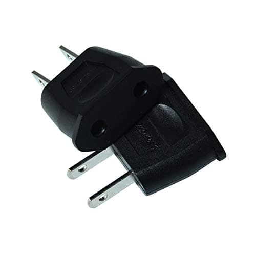 Socket Plug Adapter Europe EU Euro to US Travel Charger, Black, 2PCS — view 2