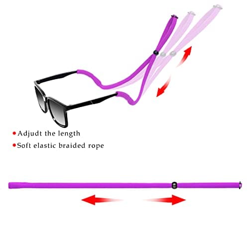 VOOGLASS Glasses Strap(6 PCS) Sports Eyeglass Strap,Adjustable Sunglasses Lanyard Neck Holders Cord Retainer for Men Women — view 4