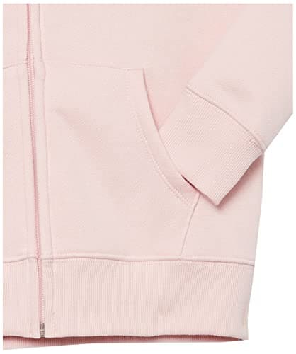 Amazon Essentials Toddler Girls' Fleece Zip-Up Hooded Sweatshirt with Lined Hood and Rib Knit Detail, Light Mauve, 3T — view 3