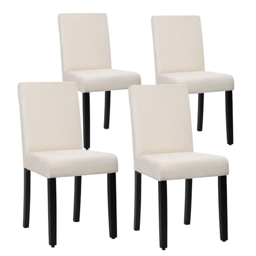 FDW Dining Chairs Set of 4 Elegant Design Modern Fabric Upholstered Dining Chairs