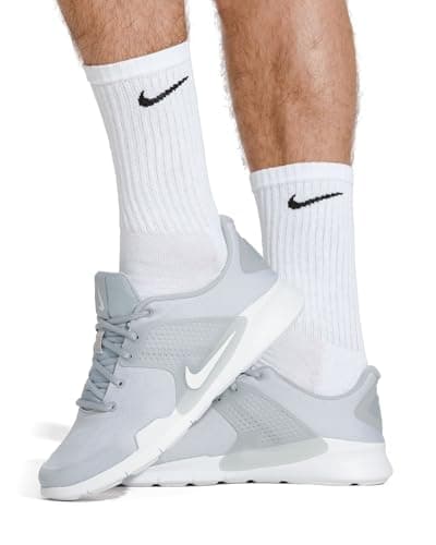 Nike Unisex Everyday Cushioned Training Crew Socks (6 Pairs), White/Black, Medium — view 7