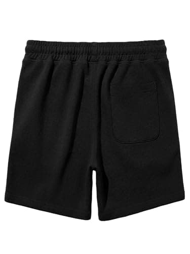 TUREFACE Men's Casual Shorts Cotton 9" Hiking Fishing Waist Work Shorts with Pockets Black Large — view 2