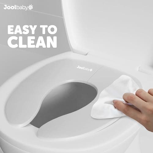 Jool Baby Folding Travel Potty Training Seat for Toddlers, Fits Round & Oval Toilets, Non-Slip Suction Cups, Includes Free Travel Bag (Gray) — view 4