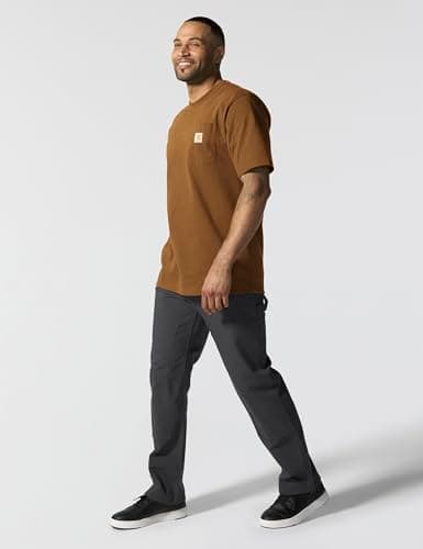 Carhartt Men's Iconic K87 Pocket T-Shirt Closeout, Oiled Walnut Heather, Large — view 2