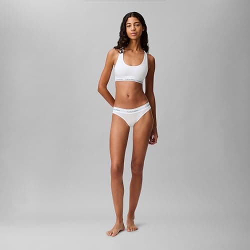 Calvin Klein Women's Modern Cotton Bralette, White, Medium — view 2