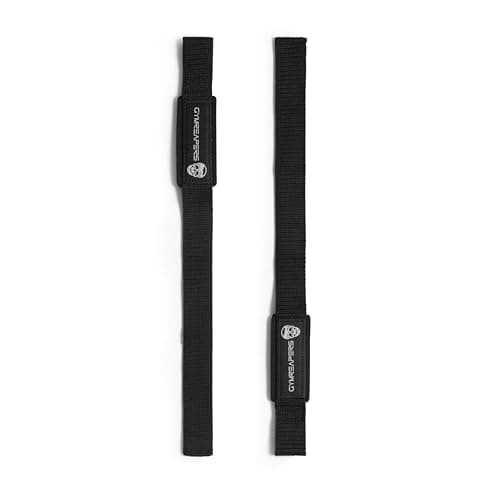Gymreapers Lifting Wrist Straps for Weightlifting, Bodybuilding, Powerlifting, Strength Training, & Deadlifts - Padded Neoprene with 18" Cotton (Black) — view 3