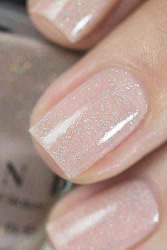 ILNP Birthday Suit - Cashmere Pink Holographic Nail Polish, Sparkly Neutral Nude, Chip Resistant Manicure, Non-Toxic, Vegan, Cruelty Free, Non-Gel — view 7