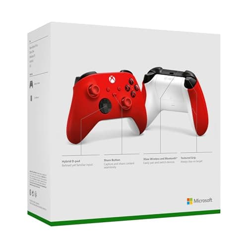 XBOX Wireless Gaming Controller | Pulse Red | Console, PC, & Cloud Devices | Textured Grip | Wireless, Bluetooth, USB-C Connectivity — view 7