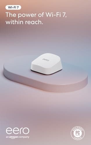 Amazon eero 7 dual-band mesh Wi-Fi 7 router (newest model) - Supports internet plans up to 2.5 Gbps, Coverage up to 2,000 sq. ft., 1-pack