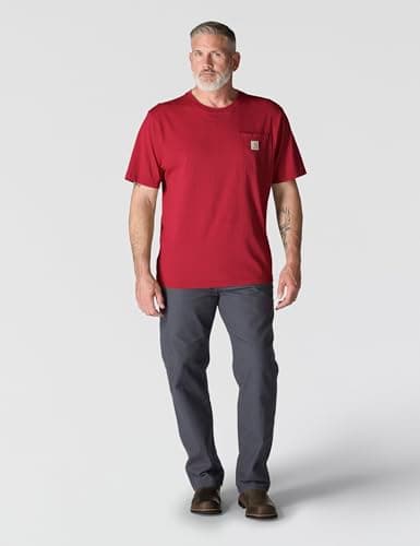 Carhartt Men's Iconic K87 Pocket T-Shirt Closeout, Industry Red, Large — view 2