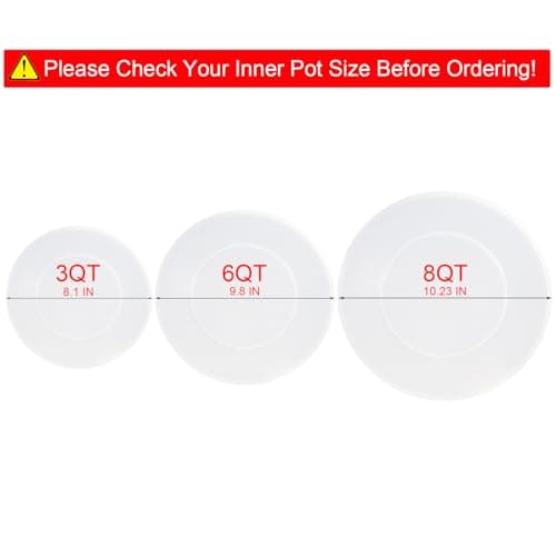 Silicone Lid for Instant Pot 3 QT, 8.1IN Reusable Pot Cover for Instant Pot 3 Quart, Lid 3 qt for Instantpot, Reusable Silicone Lid for Bowl & Food Cover, Accessories for Instapot, Transparent White