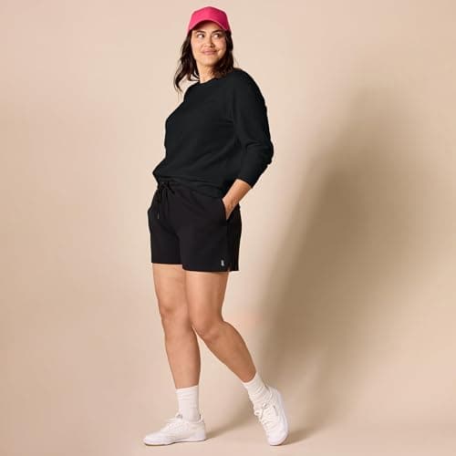 Amazon Essentials Women's Fleece Crewneck Pullover Sweatshirt (Available in Plus Size), Black Large — view 7