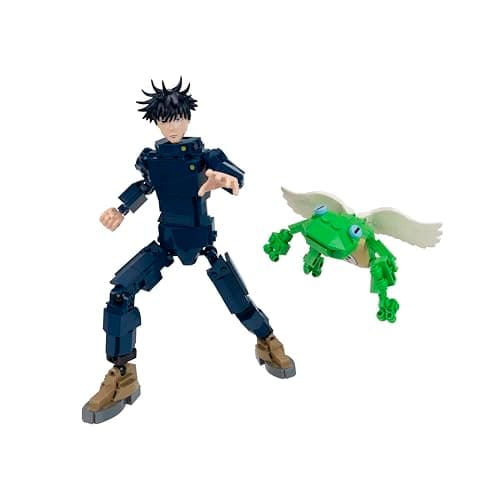 BLDR Jujutsu Kaisen Megumi Fushiguro Building Set - 9.5-Inch Buildable Articulated Action Figure, 0120