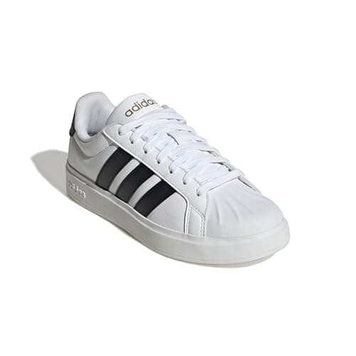 adidas Women's Streetalk, White/Black/Gold Metallic, 8 — view 3