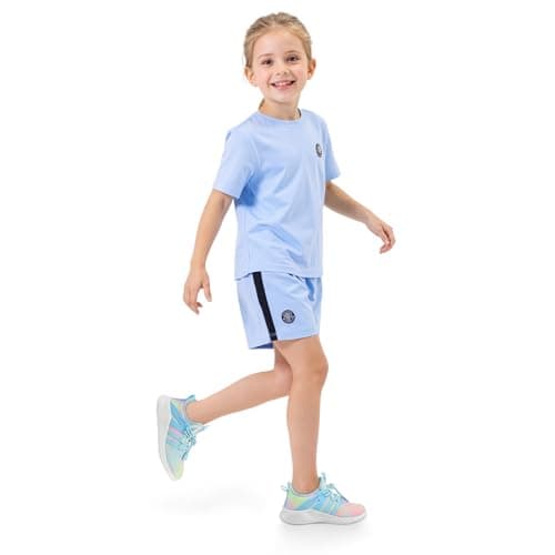 RUNSIDE Girls Tennis Shoes Lightweight Sports Kids Sneakers Lace-up for Running/Walking, Toddler/Little Kid/Big Kid Gradient Blue — view 5