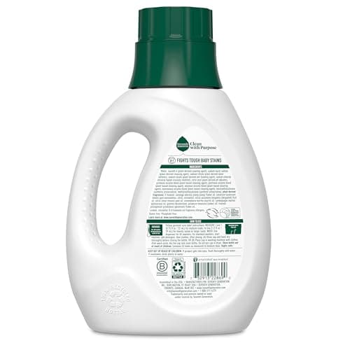 Seventh Generation Concentrated Baby Laundry Detergent, Stain Fighting Formula, Fresh Scent, 40 oz (53 Loads)