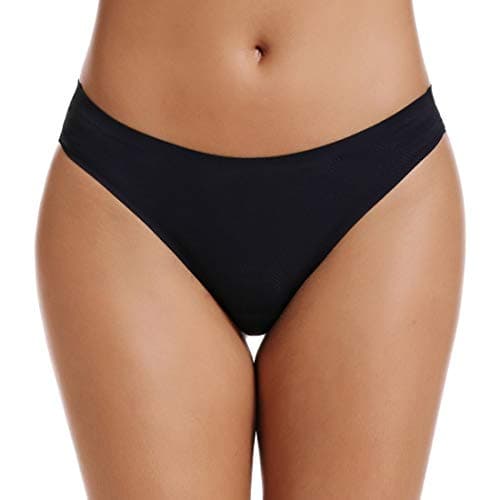 VOENXE Seamless Women Underwear Thongs,No Show Ladies Panties,Breathable Active Sports Thong,Invisible Workout Undies 5 Pack — view 2