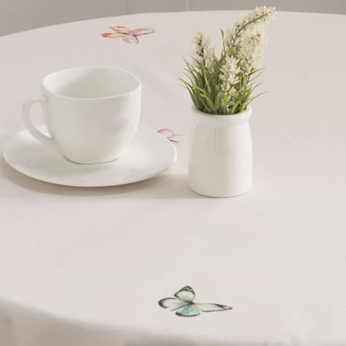 Maison d' Hermine Table Cloth Round Table 100% Cotton 69 Round Inches Tablecloth Reusable Decorative for Dining Kitchen Room Farmhouse Party Home Hotel Restaurant Spring Summer - Botanical Fresh — view 8