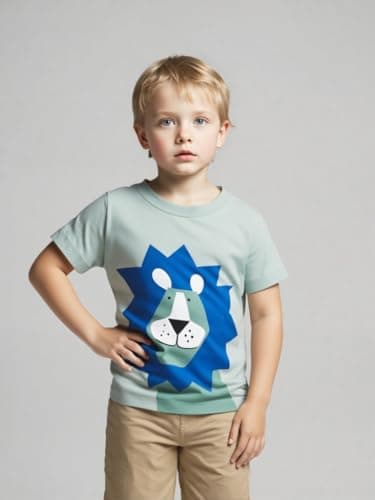 Winzik Boys Shirt Toddler Shirts Kids Boys’ Short Sleeve 3-Pack Crewneck Animal T-Shirt Summer Clothes 18M-8Y(2-3T, Lion Elephant Giraffe)