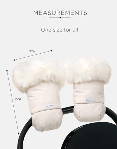 7AM Enfant Stroller Warmmuffs Gloves - Anti-Freeze Stroller Mittens for Handlebars, Water Repellent Hand Warmer Muff for Cold Weather, Plush Lined Stroller Warmmuffs | Winter Stroller Accessories — view 5