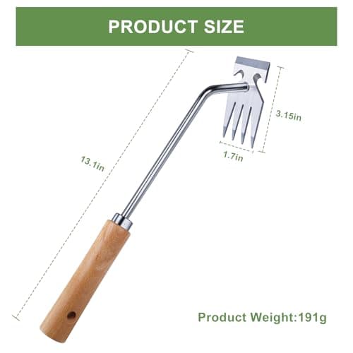 Orelex Weed Puller Tool, Gardening Tools, Dandelion Removal Tool, Garden Weed Pulling Tool, Garden Fork, Stainless Steel, Anti-Detachment, Portable Gardening Hand Tools for Backyard Weeding — view 7