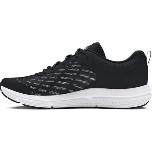 Under Armour Men's Charged Assert 10 Shoes, (001) Black/Black/White, 12 — view 5