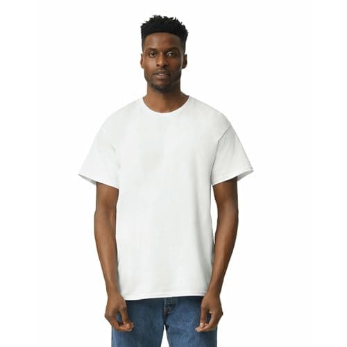 Gildan Adult Ultra Cotton T-Shirt, Style G2000, Multipack, White (2-Pack), Large