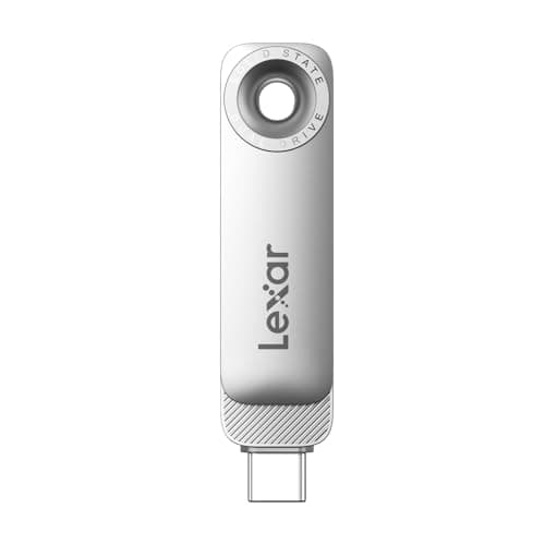 Lexar D50E 256GB Solid State Dual Drive, USB Flash Drive Up to 400MB/s Read, 360MB/s Write High-Performance, USB-C & USB-A Port, Metal Housing Swivel Design, Compatible with iPhone 17, Android, PC