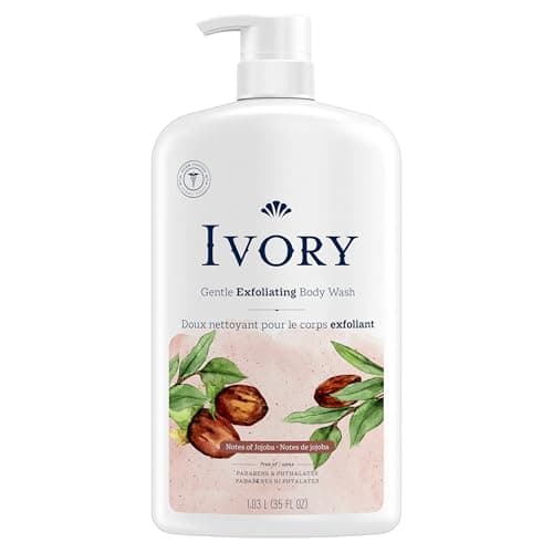 Ivory Gentle Exfoliating Body Wash, Notes of Jojoba Scent, 1.03 L