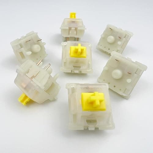 Gateron Milky Yellow Pro V2 Pre-lubed 5-Pin 50gf Linear Switches for All MX Mechanical Keyboard Game Keyboard(Milky Yellow Pro V2,72PCS) — view 4