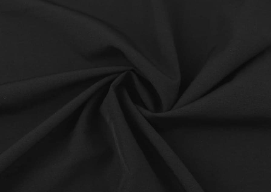 Cotton-Polyester Cambric Fabric,One Fabric This fabric can be used for home furnishings, clothing, sewing, arts & crafts, upholstery and more. (BLACK)
