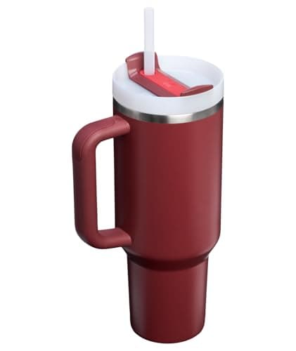 STANLEY Quencher H2.0 Tumbler with Handle and Straw 40 oz | Flowstate 3-Position Lid | Cup Holder Compatible for Travel | Insulated Stainless Steel Cup | BPA-Free | Cranberry — view 2