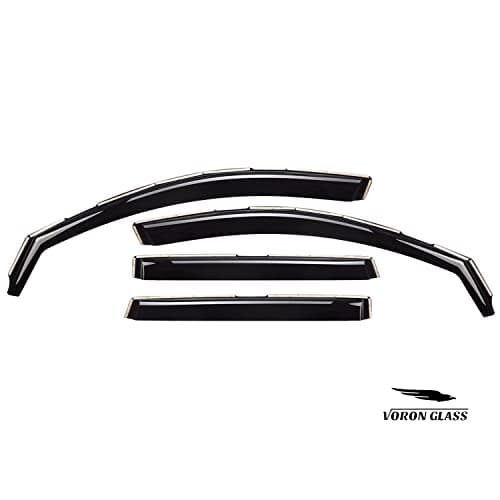 Voron Glass in-Channel Extra Durable Rain Guards for Jeep Cherokee 2014-2023, Window Deflectors, Vent Window Visors, 4 Pieces - 200341 — view 6