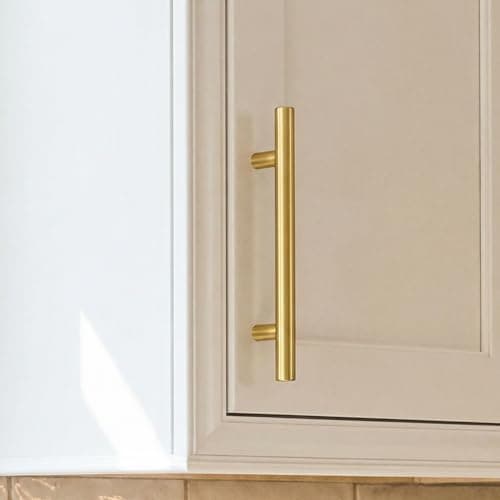 goldenwarm 30 Pack Gold Cabinet Pulls 96mm 3-3/4in Hole Cente Drawer Handles Brushed Gold Drawer Pulls Kitchen Cupboard Handles Cabinet Door Handles Kitchen Cabinet Hardware — view 3