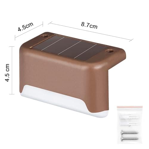 SOLPEX Solar Deck Lights Outdoor 16 Pack,Step Light Waterproof,Warm White — view 2