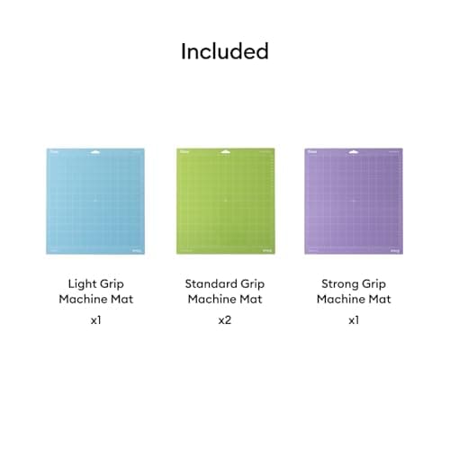 Cricut Cutting Mat Variety Pack (4 Count, 12in x 12in) - for Explore & Maker Machines - Includes 2 StandardGrip, 1 LightGrip, 1 StrongGrip — view 2
