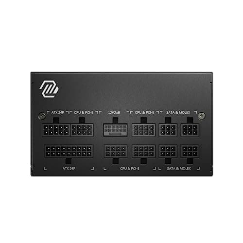 MSI MAG A750GL PCIE5, Fully Modular Compact Gaming 750W Power Supply, 80+ Gold, ATX 3.1 & PCIe 5.1 Ready, Native Dual-Color 12V-2x6 Cable, 10 Year Warranty — view 2