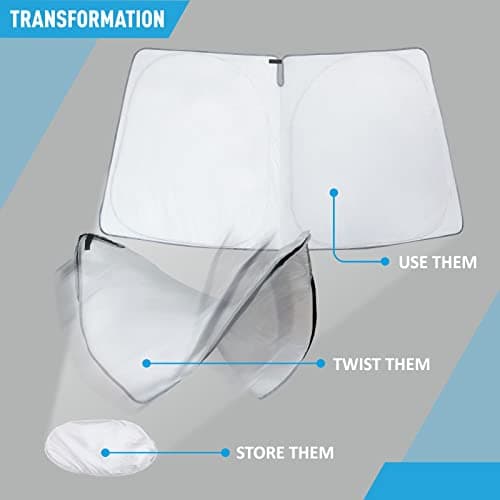 CLIM ART Windshield Sun Shade for Toyota Sienna 2021-2026, Custom-Fit Foldable Car Sunshade, Vehicle Sun Protector, Front Auto Windshield Cover, Car Accessories - WS8009 — view 5
