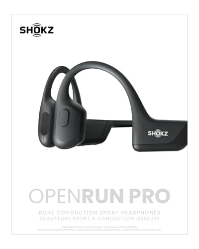 Shokz OpenRun Pro - Premium Bone Conduction Open-Ear Bluetooth Sport Headphones - Sweat Resistant Wireless Earphones for Workouts and Running with Deep Base - Built-in Mic, with Headband (Black)