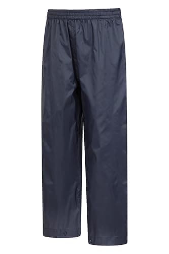 Mountain Warehouse Pakka Kids Waterproof Rain Pants - Splash Pants, Overtrousers, Boys & Girls Navy Kids 7-8 Yrs (116-128 cm) — view 5