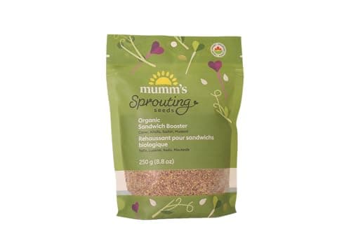 Sandwich Booster Sprouting Seeds, Mumm's | Large Size: 250 Grams | Certified Organic & Non-GMO | Blend of Clover, Alfalfa, Radish & Mustard | High Germination | Wholesome, Delicious & Nutritious — view 3
