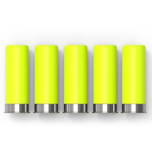 FIREGOWIN Pro 12GA Dummy Rounds – Training Snap Caps, Reusable Dry Fire Training Round with Rubber Primers -Green Type 5 Pack
