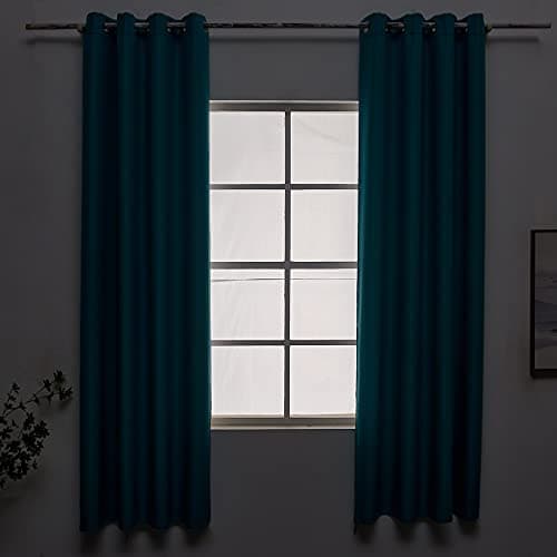 DREAM ART Outdoor Waterproof Privacy Curtains, Grommet Top Windproof Patio Drapes for Porch, Gazebo, Deck, UV Protection, 2 Panels, 54" Wx84 L (137x213 cm), Dark Teal — view 5