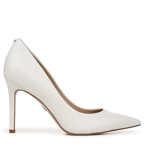 Sam Edelman Women's Hazel Pump, Bright White Leather, 7 Medium US, Bright White, 7 — view 6