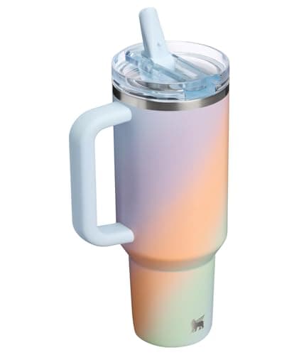 STANLEY Quencher ProTour Flip Straw Tumbler with Leakproof Lid 40 oz | Built-In Straw & Handle | Cupholder Compatible for Travel | Insulated Stainless Steel Cup | BPA-Free | Sunrise Spiral — view 2
