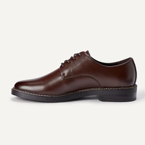 Amazon Essentials Men's Round Toe Derby Dress Shoes, Dark Brown, 10 — view 3