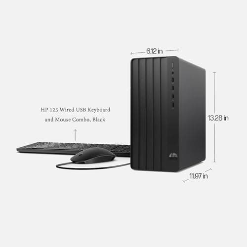 HP Desktop Computer Tower PC | Intel 6-Core i5-12500 | 8GB RAM + 512GB PCIe SSD | Complete Setup with WiFi, Bluetooth, Keyboard & Mouse | Windows 11 Home| Ideal for Home Office, Business & Student — view 5
