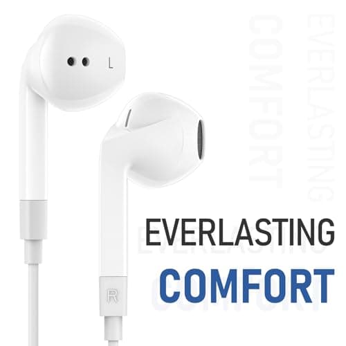 LUDOS FEROX Wired Earbuds in-Ear Headphones, Earphones with Microphone, 5 Years Warranty, Noise Isolation Corded for 3.5mm Jack Ear Buds for iPhone, iPad, Samsung, Computer, Laptop, Gaming, Sports — view 4