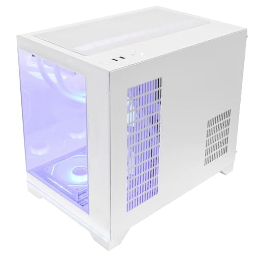 HELLOLAND Ocean Park Gaming PC Desktop- AMD Ryzen 7 9800X3D 8-Core 4.7GHz- RX 9070 XT 16GB- 32GB DDR5 6000MHz- 1TB PCIe +1TB SATA SSD- 850W PSU- 360mm AIO & APP RGB Fan Control - Win 11 -White — view 7