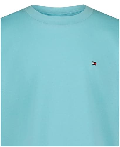 Tommy Hilfiger Boys' Short Sleeve Solid Crew Neck T-Shirt, Soft, Comfortable, Relaxed Fit, Flag Amazonite, 14-16 — view 3